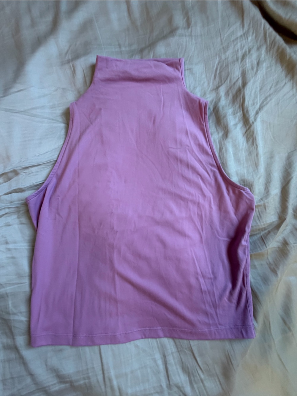 Yogalicious Pink Sleeveless High-Neck Tank Top